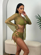 TULUM COVER UP SET- SAGE - Berry Beachy Swimwear