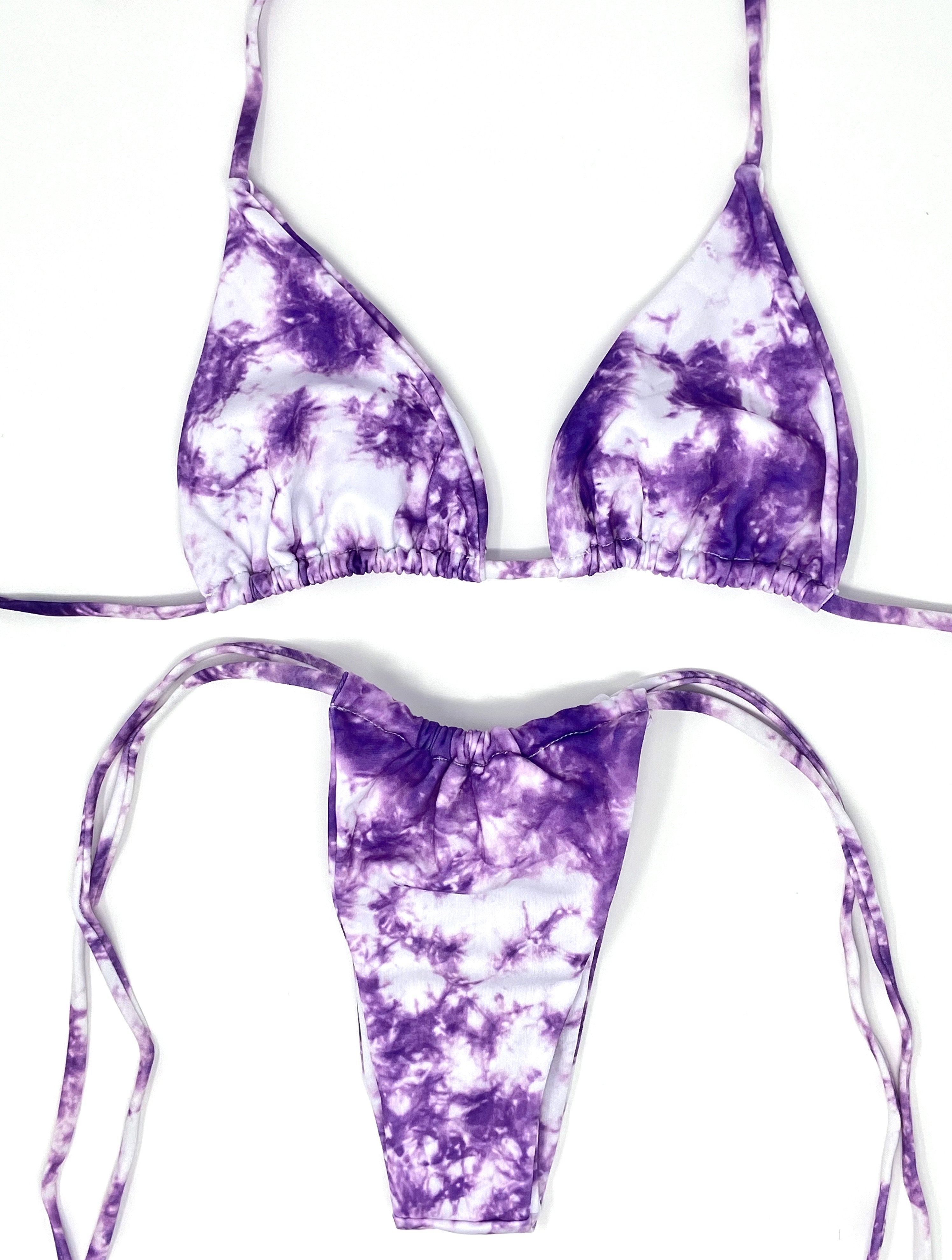 MARLEY SLIDE BOTTOM- PURPLE TIE DYE