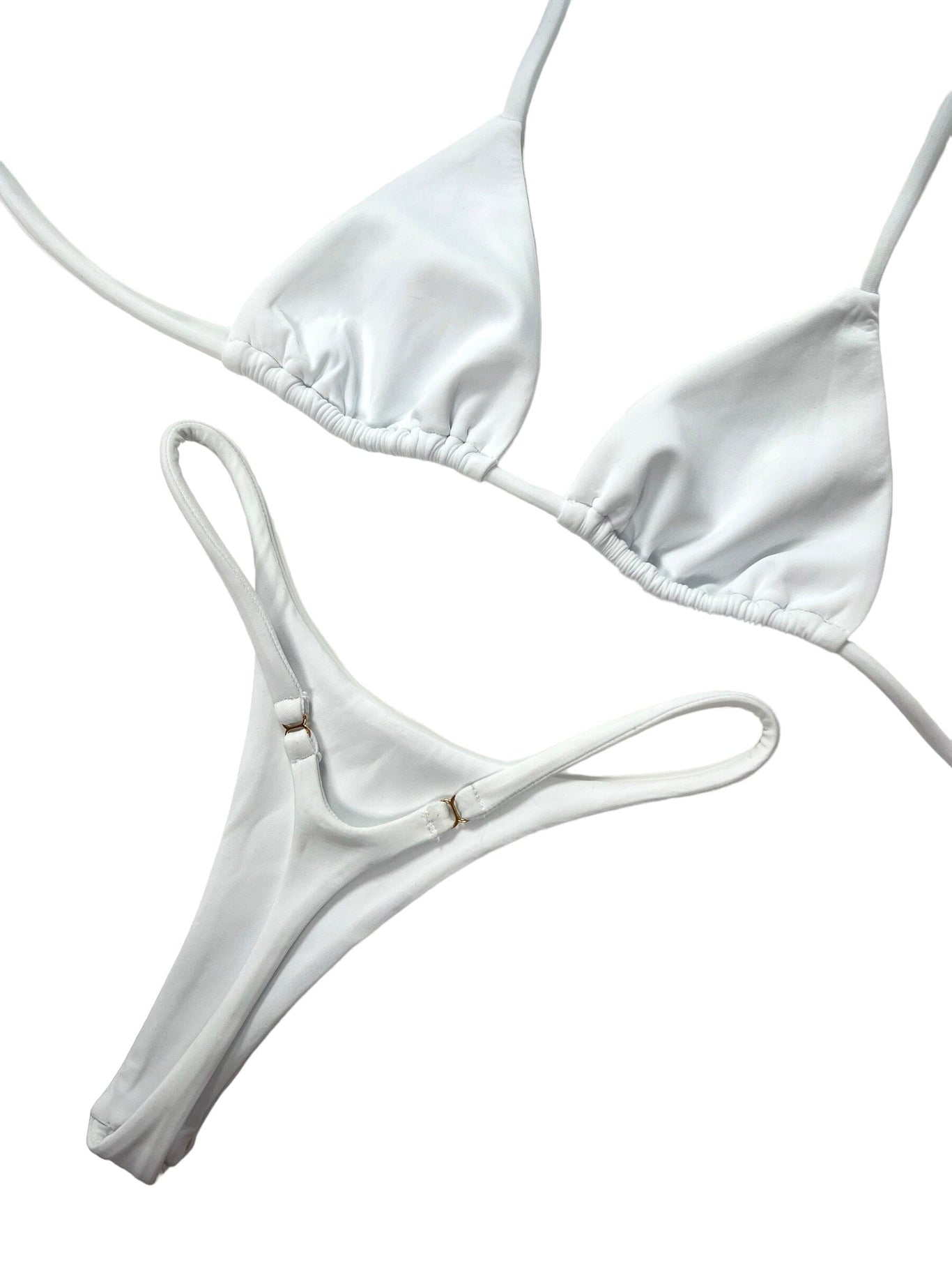 SEAMLESS TRIANGLE TOP- WHITE - Berry Beachy Swimwear