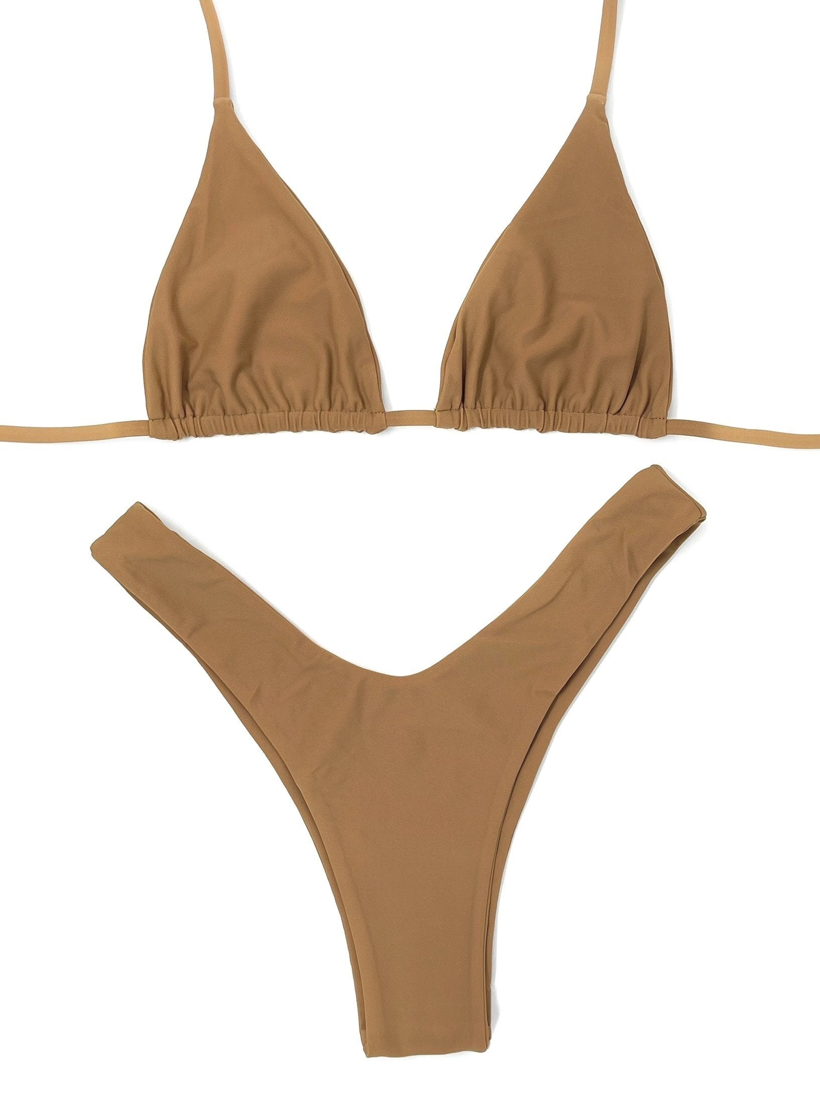 SKIN TRIANGLE TOP - CAMEL