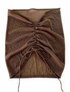 SHEER COVER UP SKIRT- BROWN