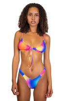 KANDI BRITE SCRUNCHIE V BOTTOM - Berry Beachy Swimwear